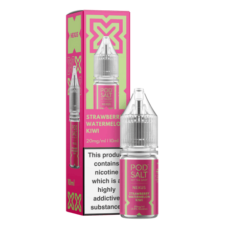 POD SALT NEXUS STRAWBERRY WATERMELON KIWI 10ML NIC SALT E - LIQUID - Super E - cig