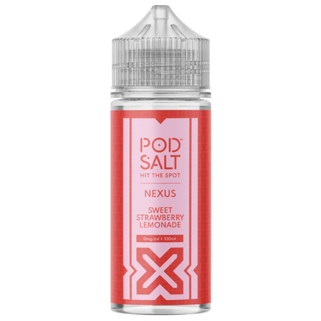POD SALT NEXUS SWEET STRAWBERRY LEMONADE 100ML SHORTFILL E - LIQUID - Super E - cig