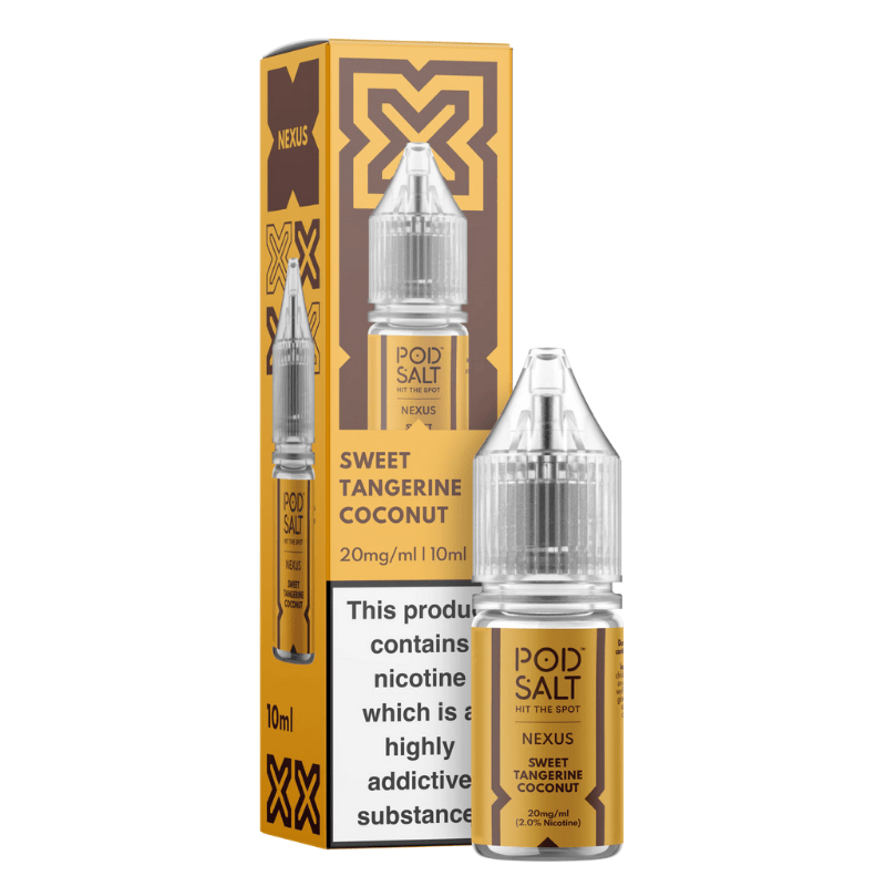 POD SALT NEXUS SWEET TANGERINE COCONUT 10ML NIC SALT E - LIQUID - Super E - cig