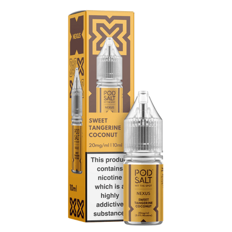 POD SALT NEXUS SWEET TANGERINE COCONUT 10ML NIC SALT E - LIQUID - Super E - cig