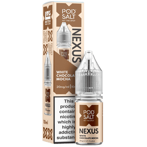 POD SALT NEXUS WHITE CHOCOLATE MOCHA 10ML NIC SALT E - LIQUID - Super E - cig