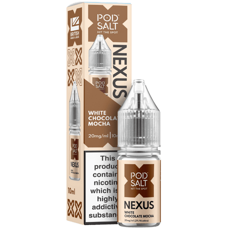POD SALT NEXUS WHITE CHOCOLATE MOCHA 10ML NIC SALT E - LIQUID - Super E - cig