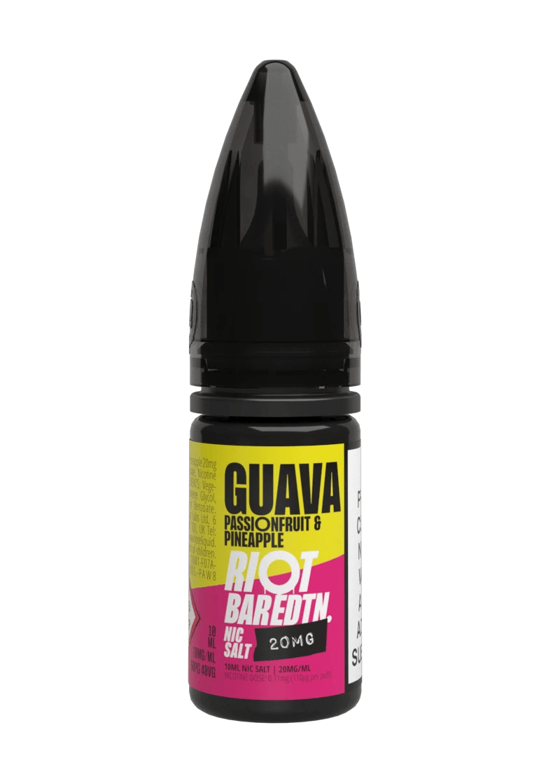 RIOT BAREDTN GUAVA PASSIONFRUIT & PINEAPPLE 10ML NIC SALT E - LIQUID - Super E - cig