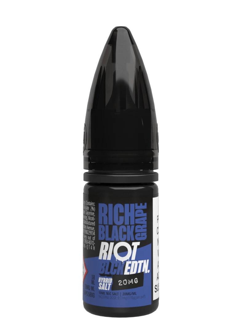 RIOT BLCK EDTN RICH BLACK GRAPE 10ML NIC SALT E - LIQUID - Super E - cig