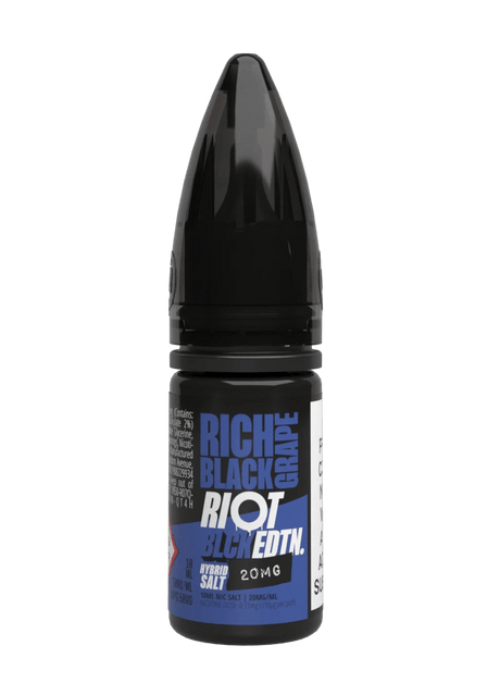 RIOT BLCK EDTN RICH BLACK GRAPE 10ML NIC SALT E - LIQUID - Super E - cig