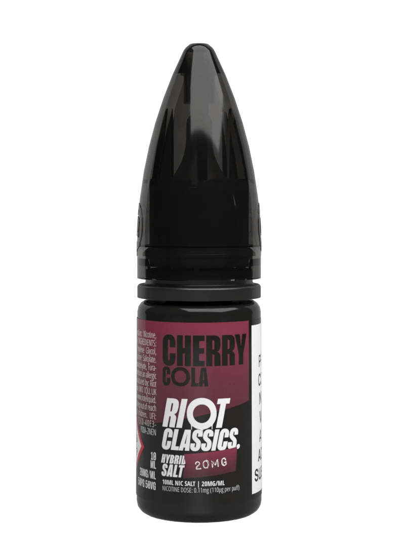 RIOT CLASSICS CHERRY COLA 10ML NIC SALT E - LIQUID - Super E - cig