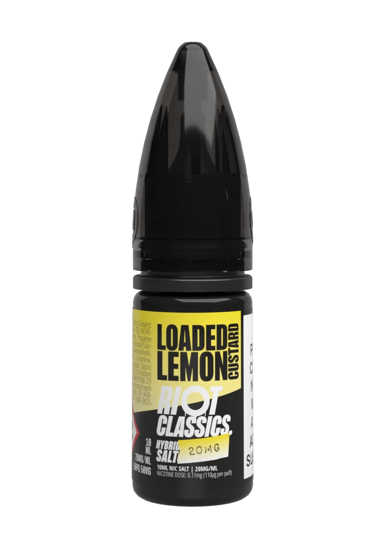 RIOT CLASSICS LOADED LEMON CUSTARD 10ML NIC SALT E - LIQUID - Super E - cig