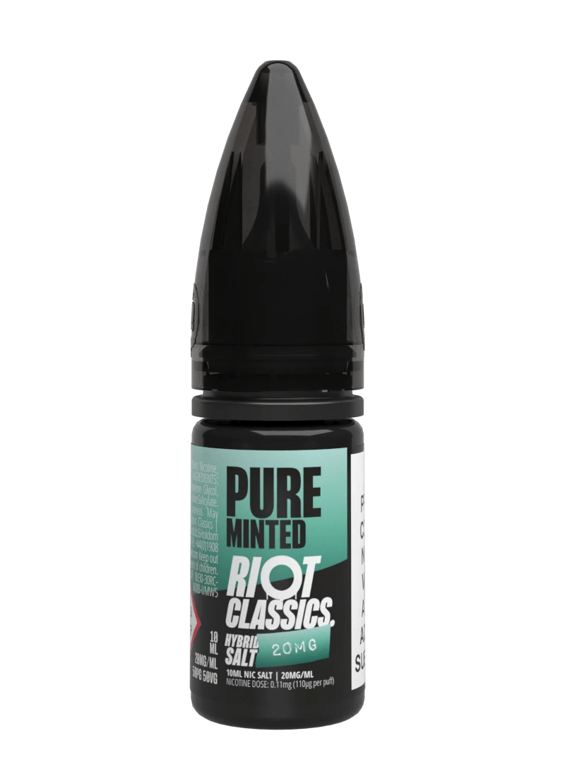 RIOT CLASSICS PURE MINTED 10ML NIC SALT E - LIQUID - Super E - cig