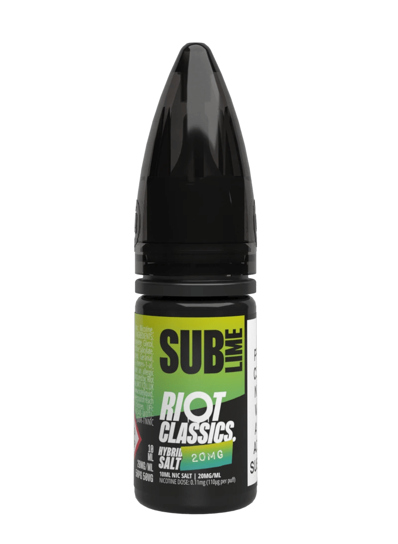 RIOT CLASSICS SUB LIME 10ML NIC SALT E - LIQUID - Super E - cig