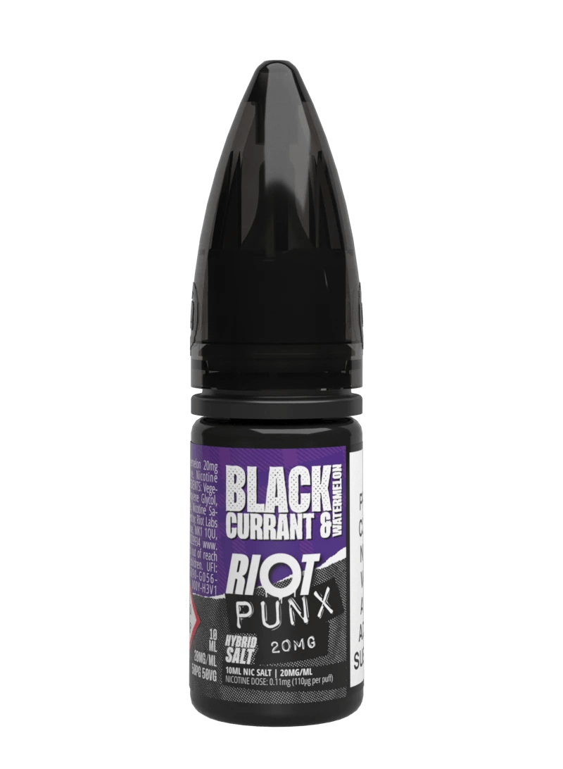 RIOT PUNXS BLACKCURRANT & WATERMELON 10ML NIC SALT E - LIQUID - Super E - cig