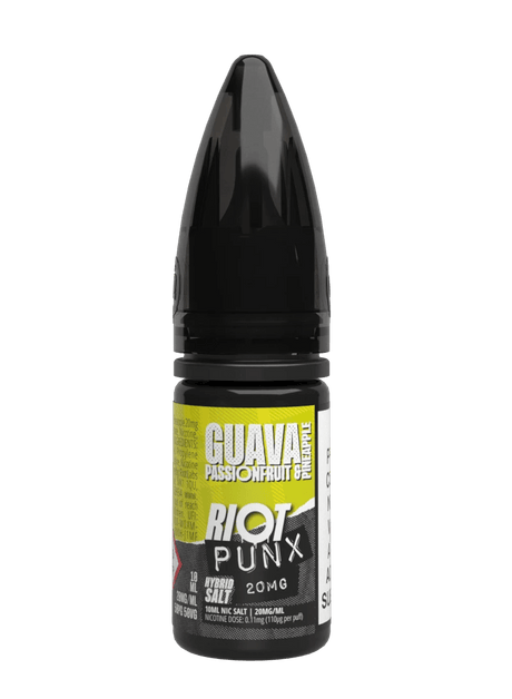 RIOT PUNXS GUAVA PASSIONFRIUT & PINEAPPLE 10ML NIC SALT E - LIQUID - Super E - cig