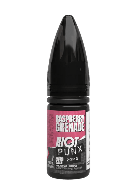 RIOT PUNXS RASPBERRY GRENADE 10ML NIC SALT E - LIQUID - Super E - cig