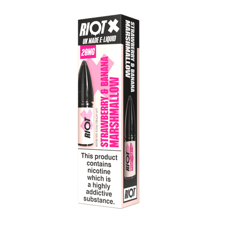 RIOT X STRAWBERRY BANANA MARSHMALLOW 10ML NIC SALT E - LIQUID - Super E - cig