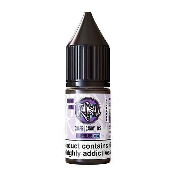 RUTHLESS BAR SALTZ GRAPEHEADS ON ICE 10ML NIC SALT E - LIQUID - Super E - cig