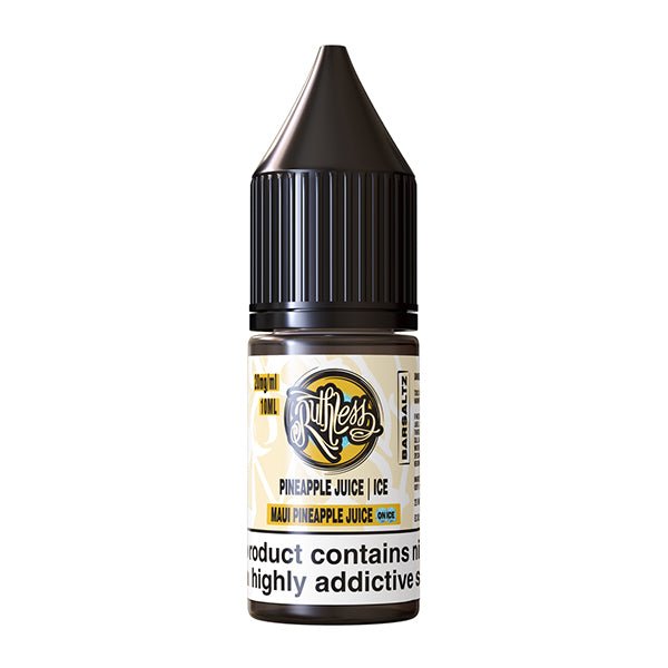 RUTHLESS BAR SALTZ MAUI PINEAPPLE JUICE ON ICE 10ML NIC SALT E - LIQUID - Super E - cig