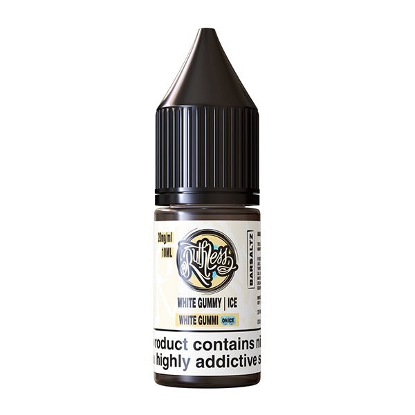 RUTHLESS BAR SALTZ WHITE GUMMI ON ICE 10ML NIC SALT E - LIQUID - Super E - cig