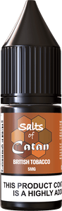 SALTS OF CATAN - 10ML BRITISH TOBACCO NIC SALT E LIQUID - Super E-cig