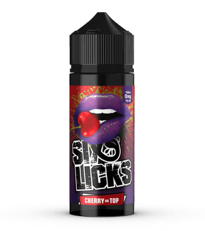 SIX LICKS - 100ML CHERRY ON TOP 0MG SHORTFILL E LIQUID - Super E-cig