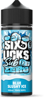 SIX LICKS - 100ML SUB ZERO BLUE SLUSHY ICE 0MG SHORTFILL E LIQUID - Super E-cig