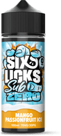 SIX LICKS - 100ML SUB ZERO MANGO PASSIONFRUIT ICE 0MG SHORTFILL E LIQUID - Super E-cig