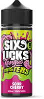 SIX LICKS - 100ML TONGUE TWISTERS SOUR CHERRY 0MG SHORTFILL E LIQUID - Super E-cig