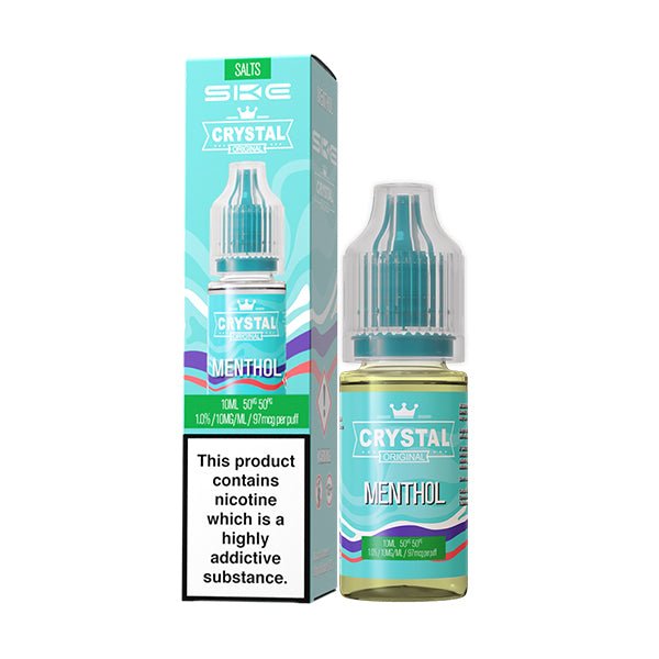 SKE CRYSTAL ORIGINAL MENTHOL 10ML NIC SALT E-LIQUID| £3.50| 10 FOR £20 –  Super E-cig