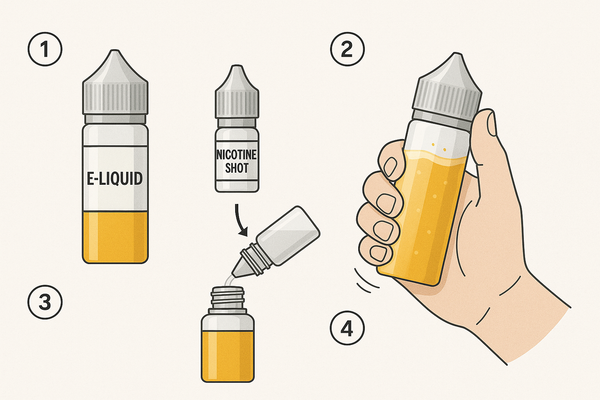 Step by step guide to adding nicotine shots to shortfill e-liquid