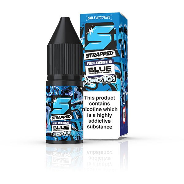 STRAPPED RELOADED BLUE RASPBERRY SLUSH 10ML NIC SALT E - LIQUID - Super E - cig