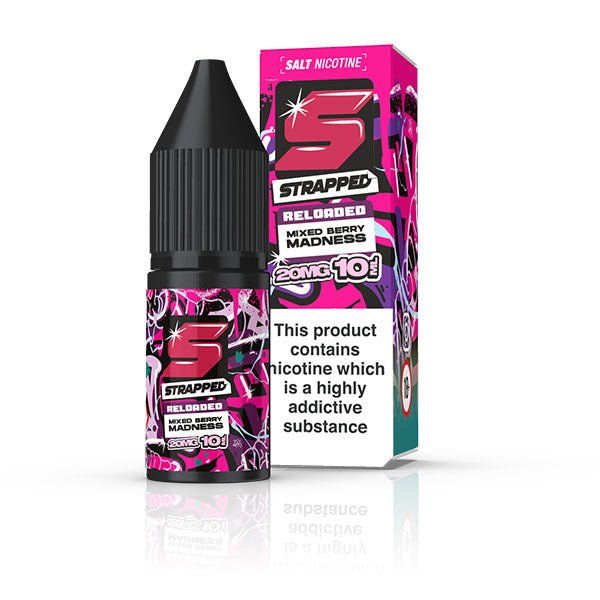 STRAPPED RELOADED MIXED BERRY MADNESS 10ML NIC SALT E - LIQUID - Super E - cig