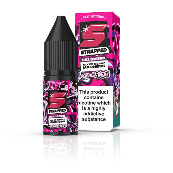 STRAPPED RELOADED MIXED BERRY MADNESS 10ML NIC SALT E - LIQUID - Super E - cig