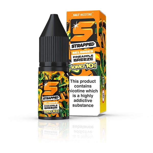 STRAPPED RELOADED PINEAPPLE BREEZE 10ML NIC SALT E - LIQUID - Super E - cig