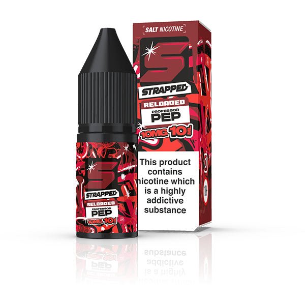 STRAPPED RELOADED PROFESSOR PEP 10ML NIC SALT E - LIQUID - Super E - cig