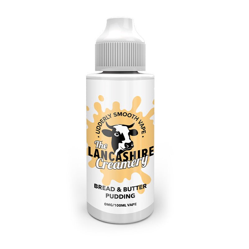 THE LANCASHIRE CREAMERY - 100ML BREAD & BUTTER PUDDING 0MG SHORTFILL E LIQUID - Super E-cig