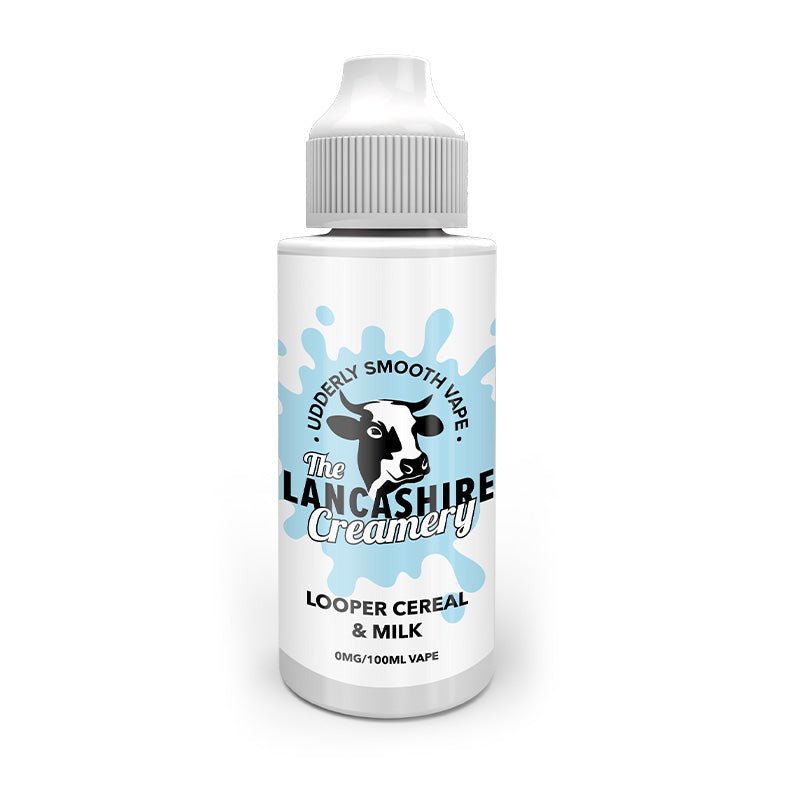 THE LANCASHIRE CREAMERY - 100ML LOOPER CEREAL & MILK 0MG SHORTFILL E LIQUID - Super E-cig