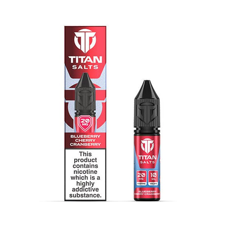 TITAN BLUEBERRY CHERRY CRANBERRY 10ML NIC SALT E - LIQUID - Super E - cig