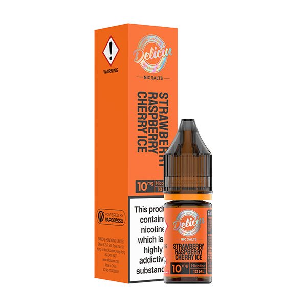 VAPORESSO DELICIU STRAWBERRY RASPBERRY CHERRY ICE 10ML NIC SALT E - LIQUID - Super E - cig