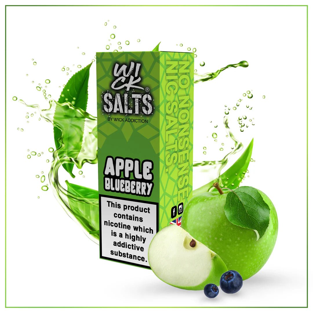 WICK ADDICTION APPLE BLUEBERRY 10ML NIC SALT E - LIQUID - Super E - cig